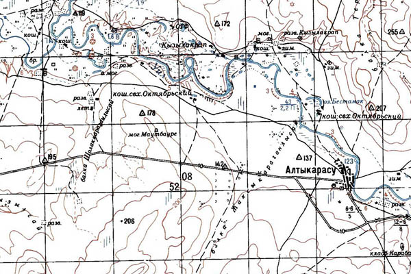 Уменьшенный фрагмент представленной топографической карты M-40-26 - Trasa.ru