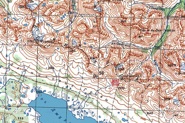 Уменьшенный фрагмент представленной топографической карты M-45-18 - Trasa.ru