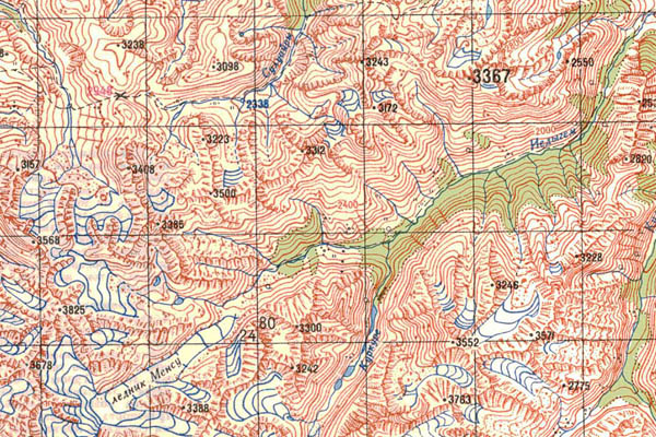 Уменьшенный фрагмент представленной топографической карты M-45-21 - Trasa.ru
