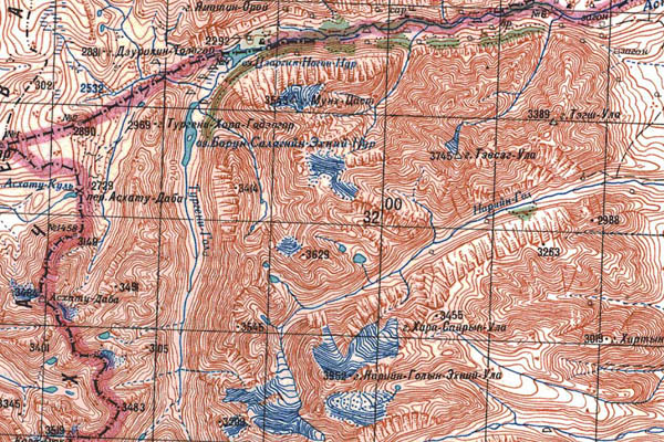 Уменьшенный фрагмент представленной топографической карты M-45-24 - Trasa.ru