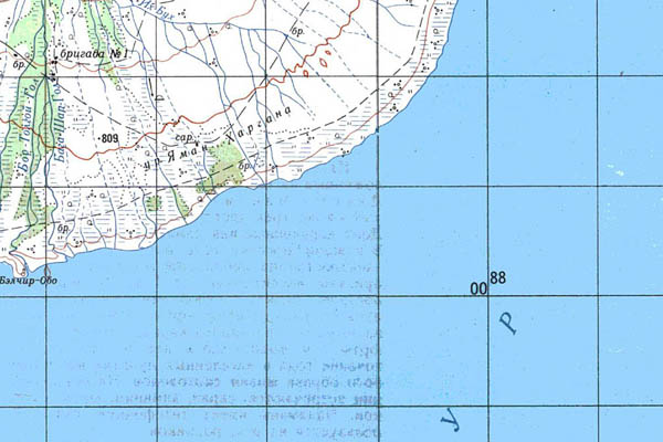 Уменьшенный фрагмент представленной топографической карты M-46-15 - Trasa.ru