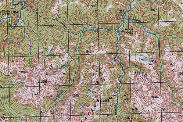 Уменьшенный фрагмент представленной топографической карты M-48-07 - Trasa.ru