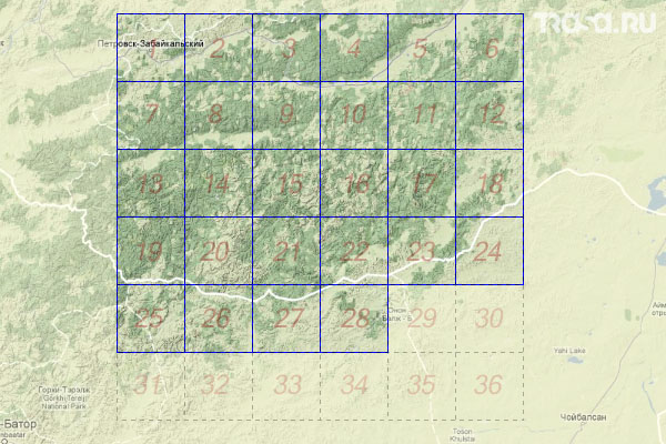 Набор топографических карт квадрата M-49 - Trasa.ru