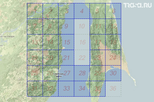 Набор топографических карт квадрата M-54 - Trasa.ru