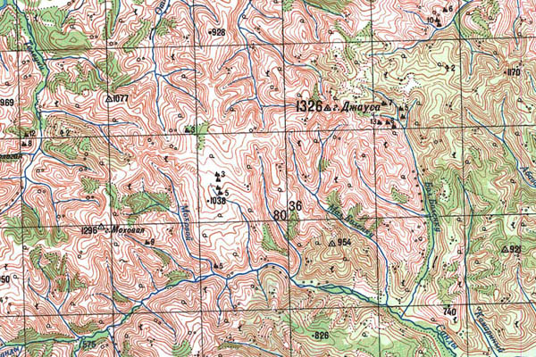 Уменьшенный фрагмент представленной топографической карты M-54-31 - Trasa.ru
