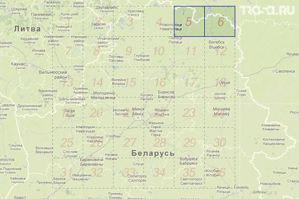 Набор топографических карт квадрата N-35 - Trasa.ru