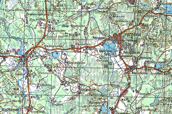 Уменьшенный фрагмент представленной топографической карты N-35-05 - Trasa.ru