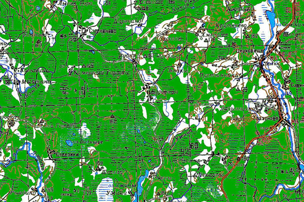 Уменьшенный фрагмент представленной топографической карты N-36-01 - Trasa.ru