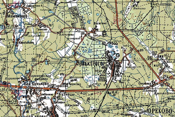 Уменьшенный фрагмент представленной топографической карты N-37-03 - Trasa.ru