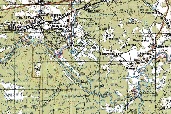 Уменьшенный фрагмент представленной топографической карты N-37-04 - Trasa.ru