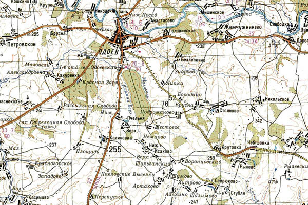 Уменьшенный фрагмент представленной топографической карты N-37-19 - Trasa.ru