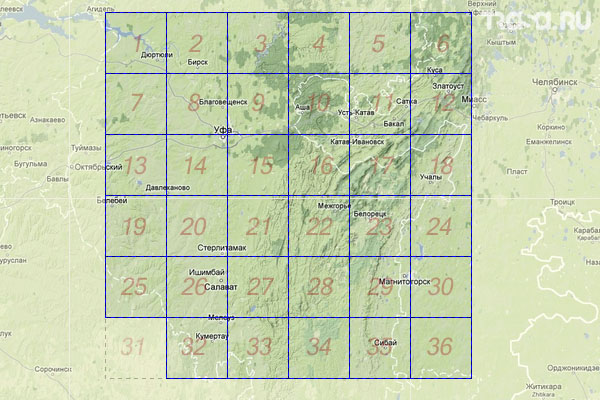 Набор топографических карт квадрата N-40 - Trasa.ru