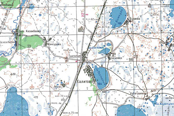 Уменьшенный фрагмент представленной топографической карты N-41-02 - Trasa.ru
