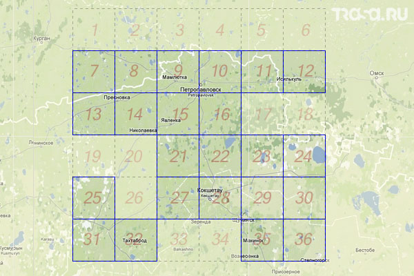 Набор топографических карт квадрата N-42 - Trasa.ru