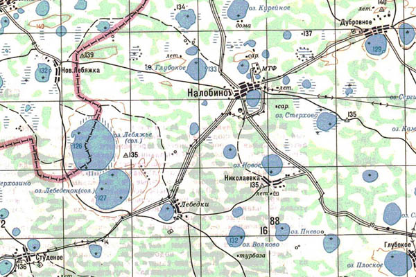 Уменьшенный фрагмент представленной топографической карты N-42-09 - Trasa.ru
