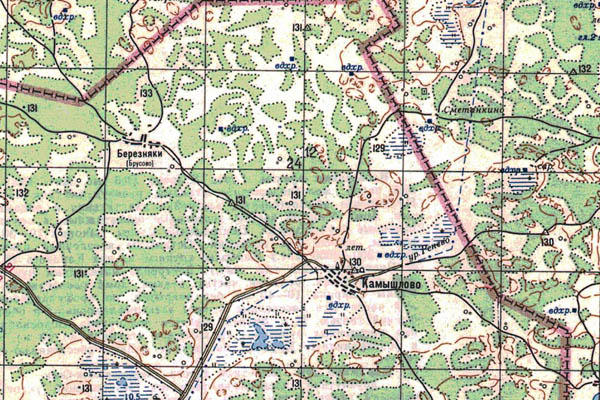 Уменьшенный фрагмент представленной топографической карты N-42-11 - Trasa.ru