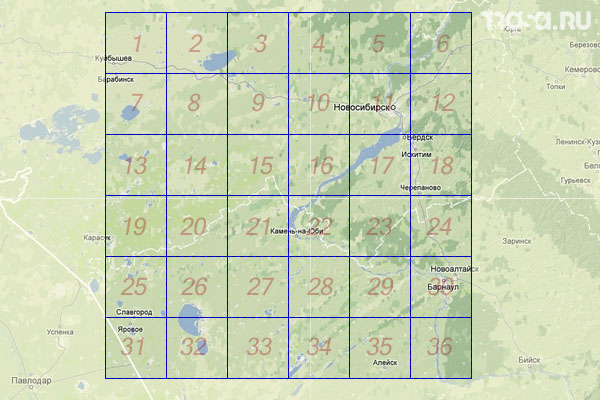 Набор топографических карт квадрата N-44 - Trasa.ru