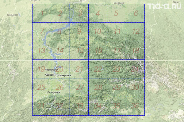 Набор топографических карт квадрата N-46 - Trasa.ru