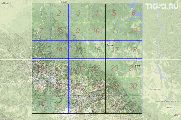 Набор топографических карт квадрата N-47 - Trasa.ru