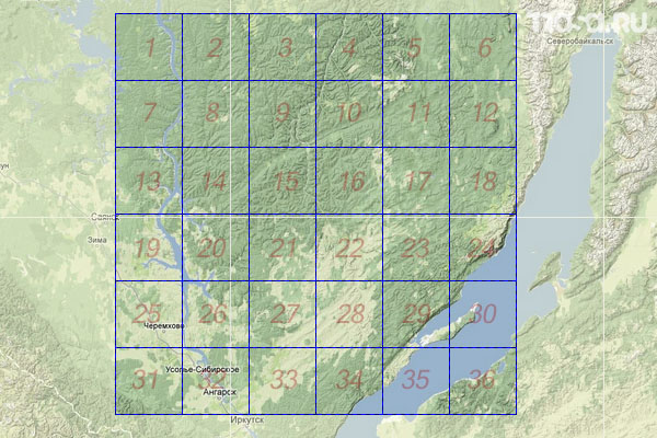 Набор топографических карт квадрата N-48 - Trasa.ru