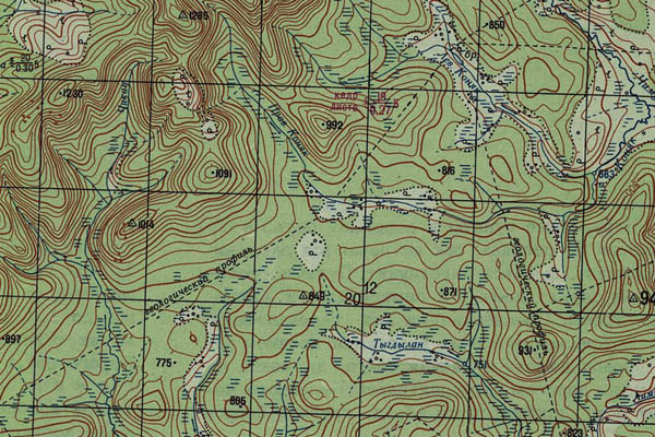 Уменьшенный фрагмент представленной топографической карты N-48-11 - Trasa.ru