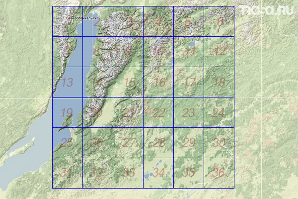 Набор топографических карт квадрата N-49 - Trasa.ru