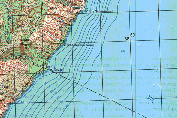 Уменьшенный фрагмент представленной топографической карты N-49-13 - Trasa.ru