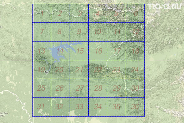Набор топографических карт квадрата N-52 - Trasa.ru