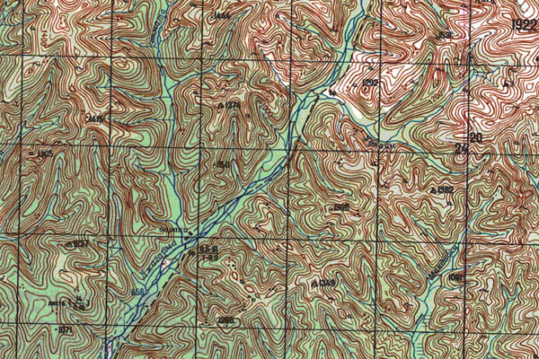 Уменьшенный фрагмент представленной топографической карты N-52-11 - Trasa.ru