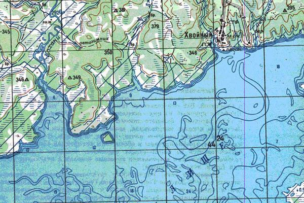 Уменьшенный фрагмент представленной топографической карты N-52-14 - Trasa.ru