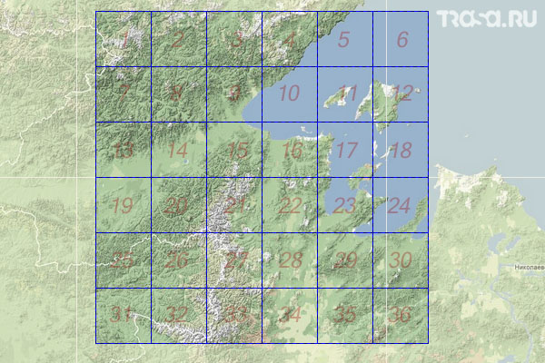 Набор топографических карт квадрата N-53 - Trasa.ru