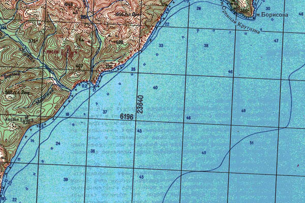 Уменьшенный фрагмент представленной топографической карты N-53-06 - Trasa.ru