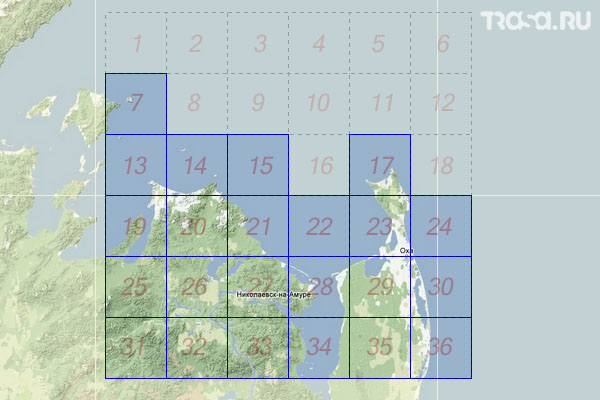 Набор топографических карт квадрата N-54 - Trasa.ru