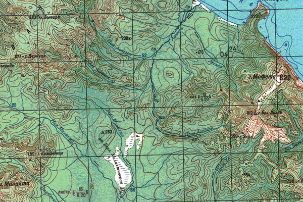Уменьшенный фрагмент представленной топографической карты N-54-14 - Trasa.ru