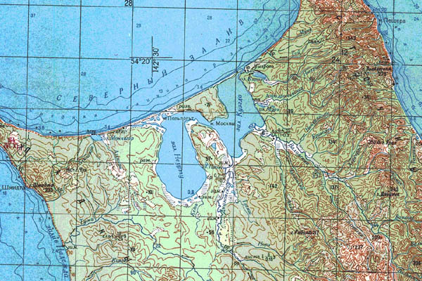 Уменьшенный фрагмент представленной топографической карты N-54-17 - Trasa.ru