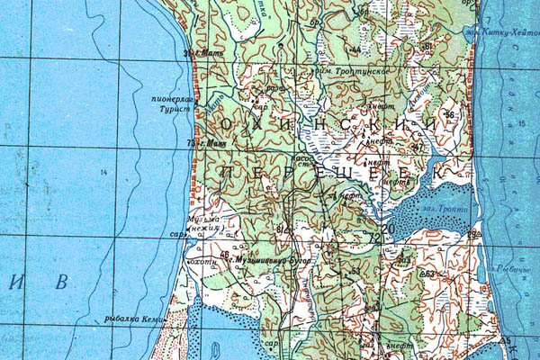 Уменьшенный фрагмент представленной топографической карты N-54-23 - Trasa.ru