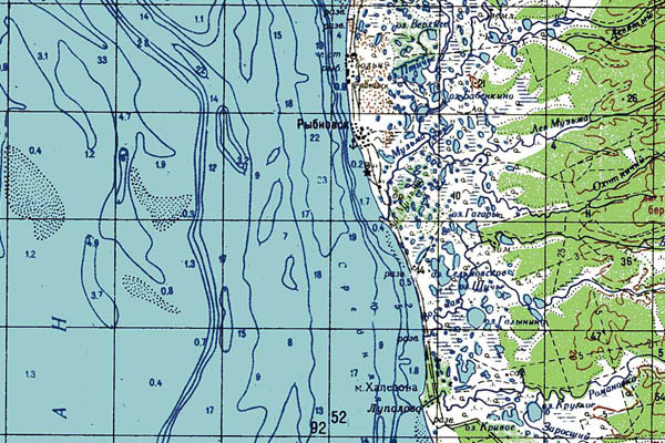 Уменьшенный фрагмент представленной топографической карты N-54-28 - Trasa.ru