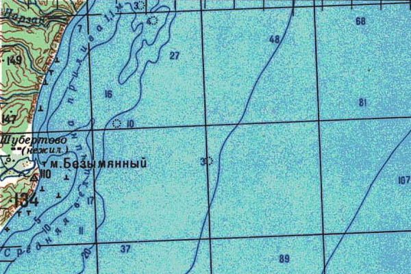 Уменьшенный фрагмент представленной топографической карты N-58-01 - Trasa.ru