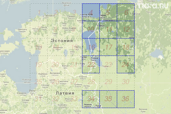 Набор топографических карт квадрата O-35 - Trasa.ru