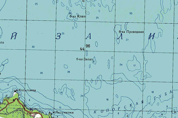 Уменьшенный фрагмент представленной топографической карты O-35-05 - Trasa.ru