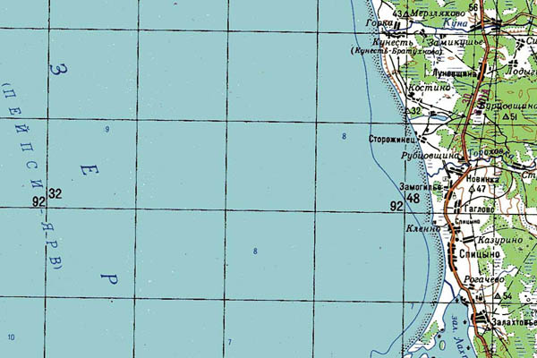 Уменьшенный фрагмент представленной топографической карты O-35-16 - Trasa.ru
