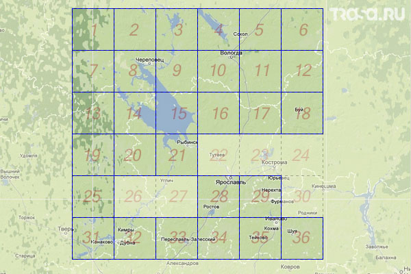 Набор топографических карт квадрата O-37 - Trasa.ru