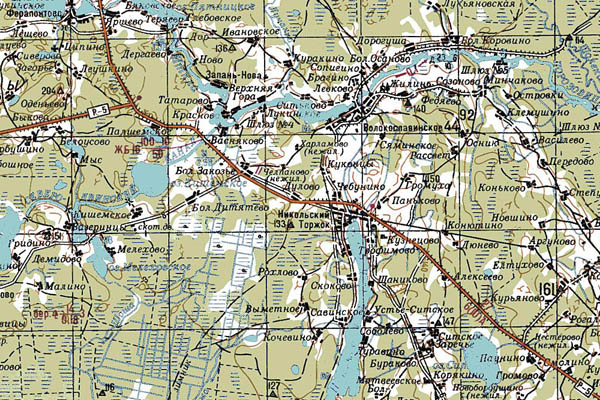 Уменьшенный фрагмент представленной топографической карты O-37-03 - Trasa.ru