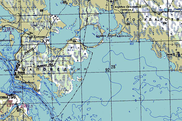 Уменьшенный фрагмент представленной топографической карты O-37-14 - Trasa.ru