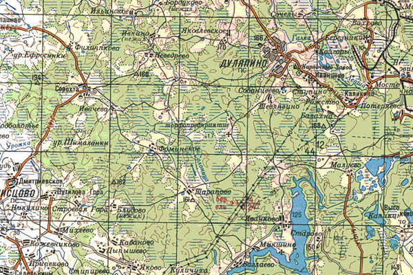 Уменьшенный фрагмент представленной топографической карты O-37-29 - Trasa.ru