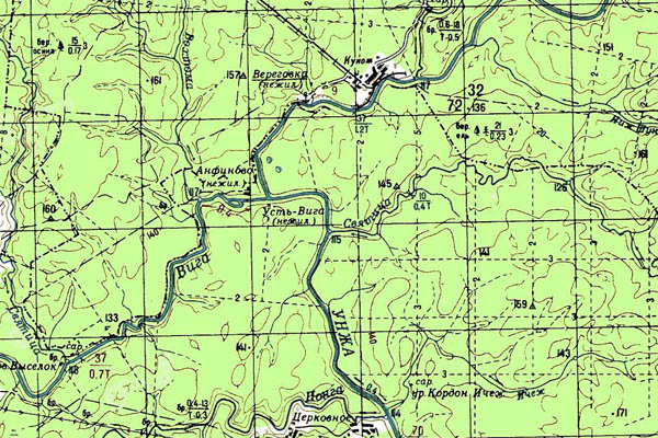 Уменьшенный фрагмент представленной топографической карты O-38-08 - Trasa.ru