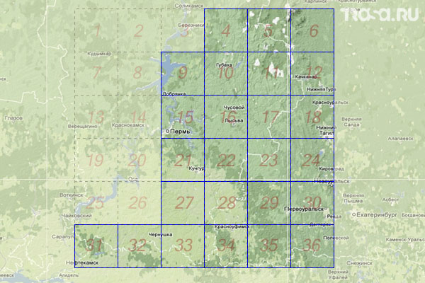 Набор топографических карт квадрата O-40 - Trasa.ru