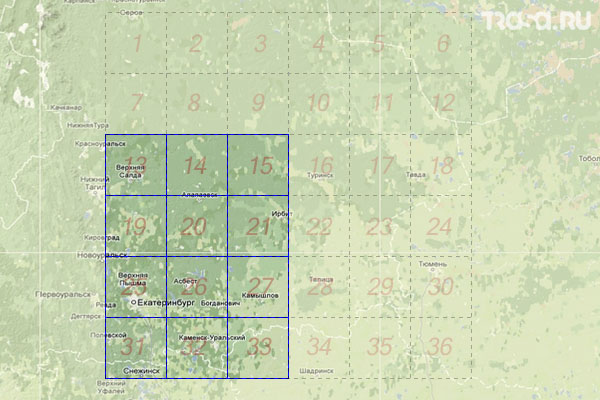 Набор топографических карт квадрата O-41 - Trasa.ru