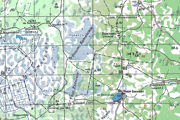 Уменьшенный фрагмент представленной топографической карты O-41-33 - Trasa.ru