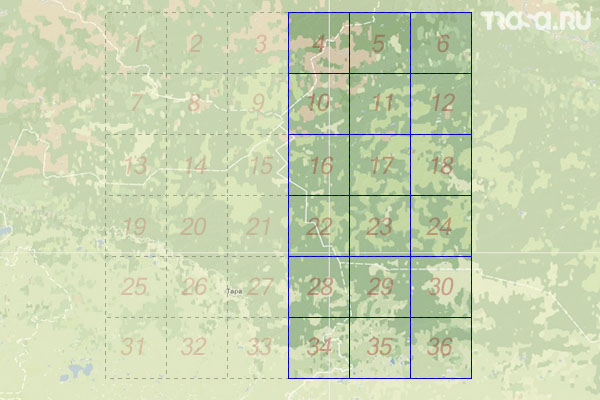 Набор топографических карт квадрата O-43 - Trasa.ru